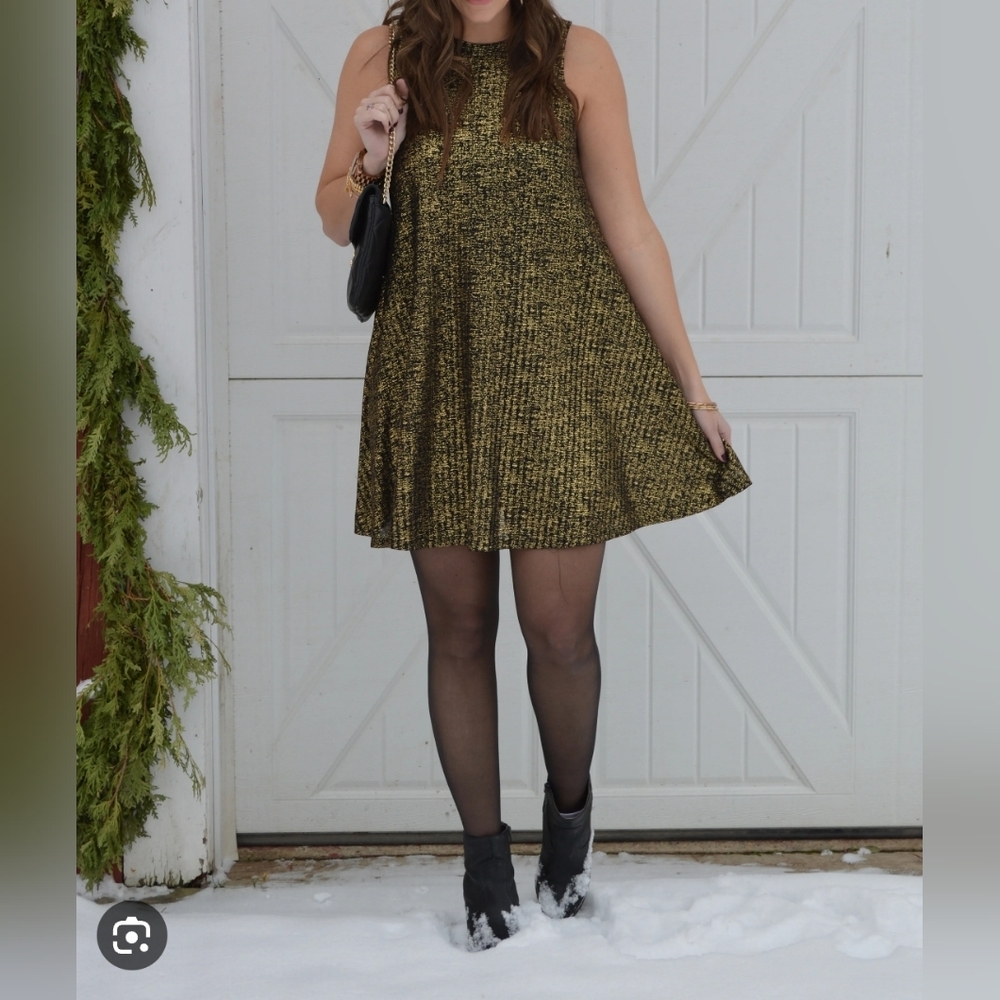 Want and Need black and gold dress